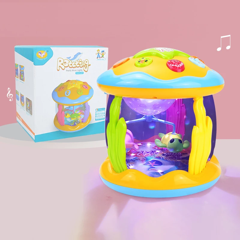 Compra online de 4 em 1 Projetor Musical Oceano Rotativo Barriga Tempo  Aprendizagem Rastejando Acende Brinquedos Infantis Brinquedos para Bebês  para Crianças 1 2 3 Anos Menino Menina Criança