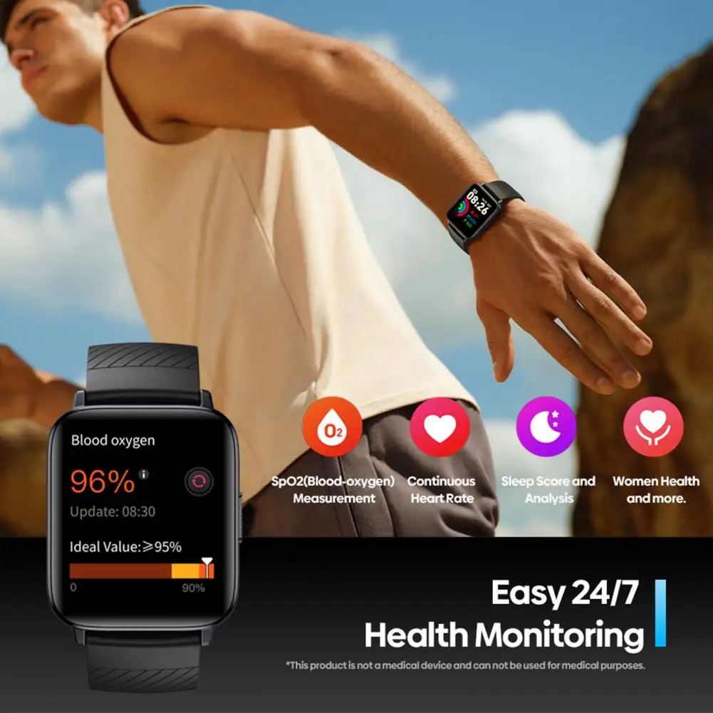 

Zeblaze Swim Digital Watch Support APP Waterproof 24H Health Monitoring Display Men Sports Fitness Swimming Smart Wristwatch