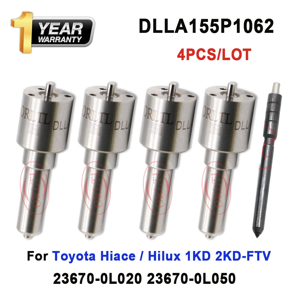 

ORLTL 4 шт. DLLA155P863 форсунка дизельного инжектора 093400-8630 топливный DLLA155P1062 для TOYOTA 095000-8290 23670-0L020 23670-0L050