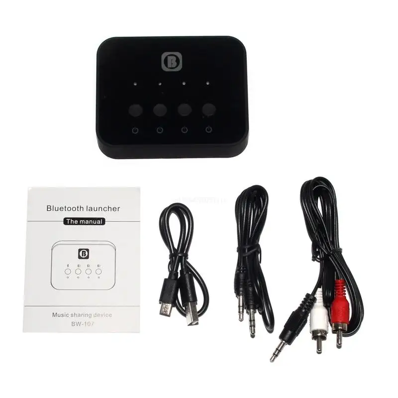 

Bluetooth-compatible 5.0 Receiver 3D Stereo Music Wireless Adapter RCA 3.5 AUX For Car Home Speaker More People Dropship