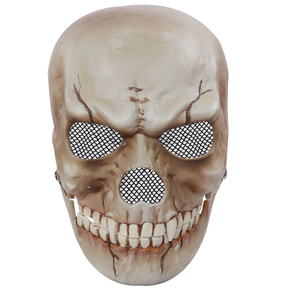 1 stücke Moving Mouth Schädel Maske Halloween Bewegliche Requisiten Scary Horror Charakter Requisiten Halloween Urlaub Party Maskerade Dekoration – Detail 4