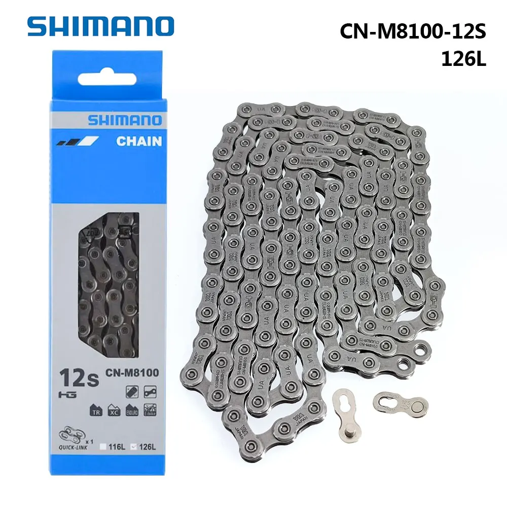 

Shimano DEORE SLX XT CN-M8100 12-Speed 126 Link Bike Chain with Quick-Links 12V Bicycle Chain Road Mountain Bike Cycling Parts