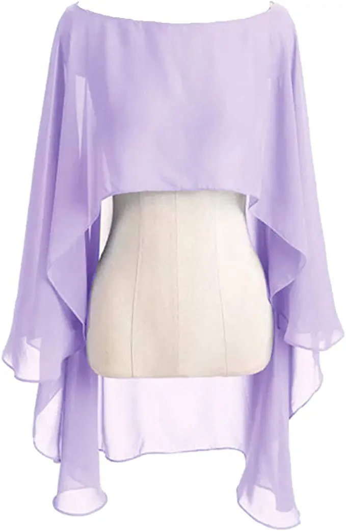 Chiffon Cape Bolero Women Femme Mariage Chalas Mujer Evening Wedding Bridal Jacket Wraps Accessories Peleryna Cloak Boda Shawl