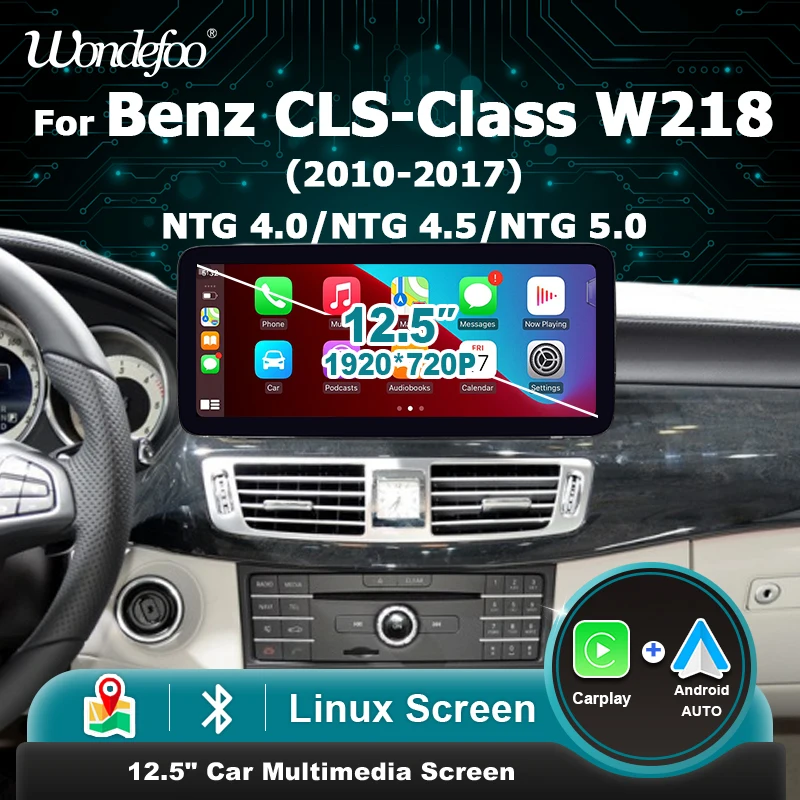 1920*720P Linux system Drahtlose Carplay Android Auto Auto Radio Für Mercedes-Benz CLS-Klasse W218 2010-2017 Airplay Autolink WIFI