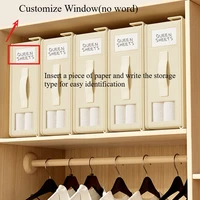 Sheet Set Storage Box Organizer Thickened Fabric Folding Window Zipper Blanket Organizer Wardrobe Bed Clothes Storage with Lid 2