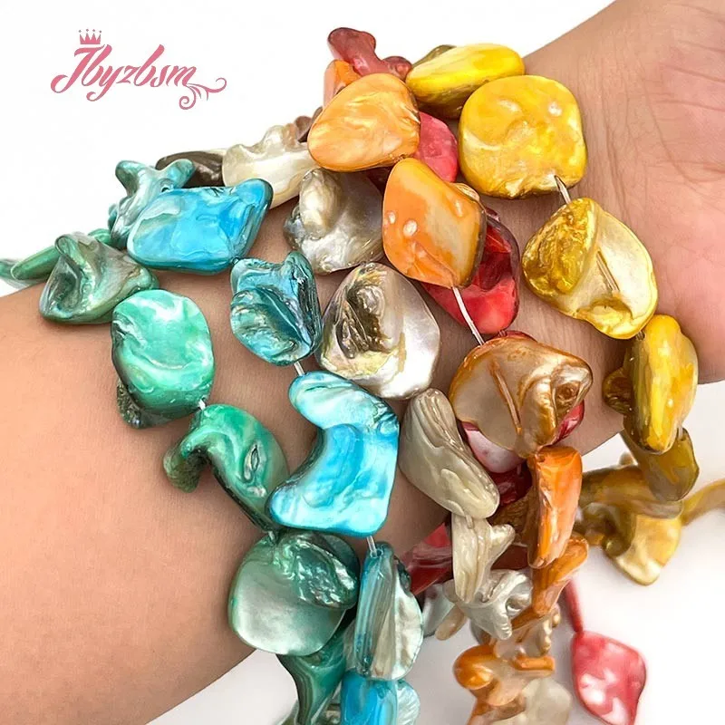 8-10x11-16mm Freeform Shell Loose Natural Stone Beads for DIY