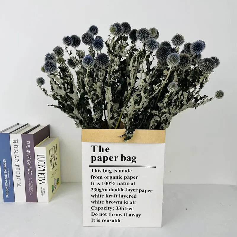 5Pcs Blue Dried Flowers High End Soft Flower Arrangement Natural