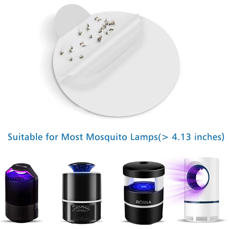 12Pcs Bug Catcher Refill Glue Boards Cuscinetti Per Colla Appiccicosi Round Mosqusito Lamp Trappola Per Insetti 4.3 Pollici Indoor Fly Flea