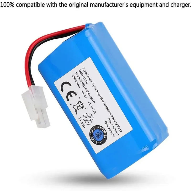 Ilife Aspirador Robô Bateria de Lítio Capacidade Total 14.8v 2600mah 3500mah 14.4v a4 A4s v7 a6 V7s Plus Ilife 4s1p Novo - Image 6