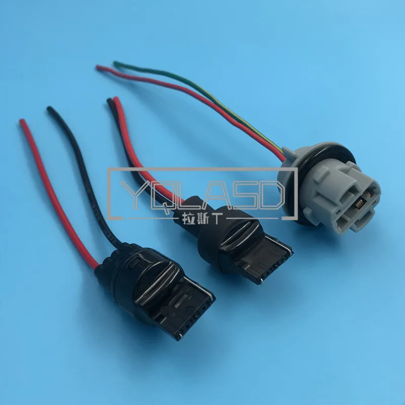 1 Set 2 Way T20 W21W 7440LED Bulb Holder LED Plug LED Parking Side Light Lamp Wiring Connector Starter