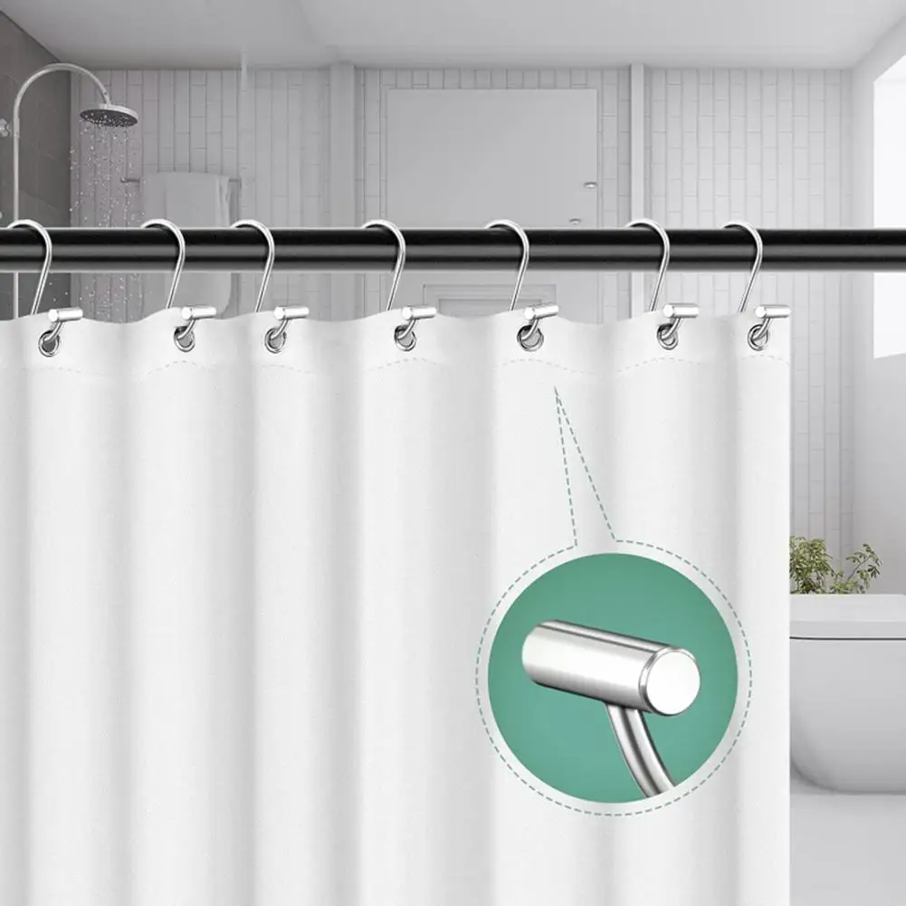 Shower Curtain Hooks Corrosion Resistant Strong Load-bearing S-Shaped Electroplated Shower Curtain Pole Hanger Hooks 12Pcs