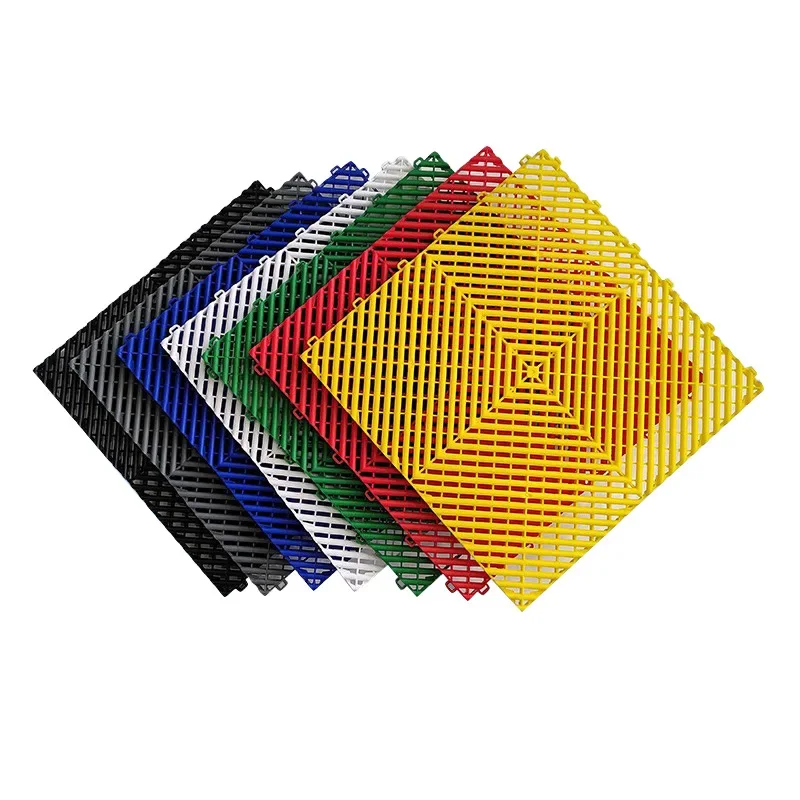 40x40cm Grille Floor Garage 4s Shop Car Wash E-sports Room Basement Interlock Splicing Drainage Pad Plastic Tile