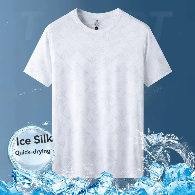 تي شيرت كاجوال بأكمام قصيرة للرجال والنساء مسامي م...