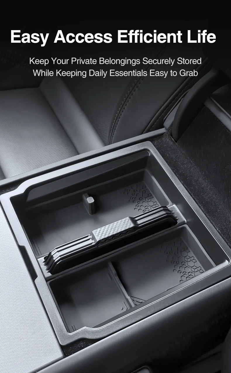 For Tesla New Model Y 2025 2026 Launch Juniper Model Y L Center Console Armrest Upper&Lower Storage Box Water Cup Mat Organizer