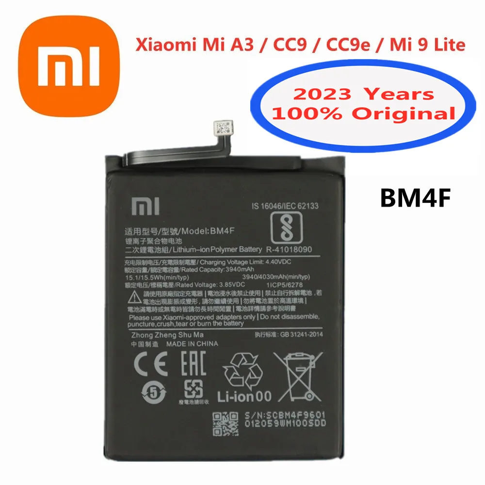 2023 year BM4F 100% Original Replacement Battery For Xiaomi Mi A3 CC9 ...