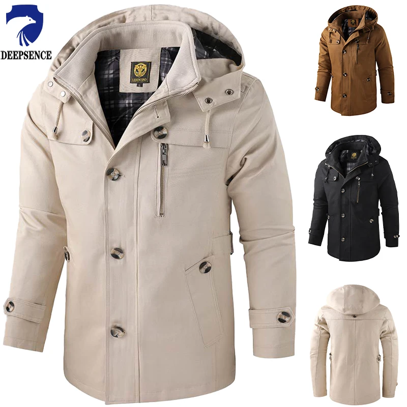 Chaqueta De Hombre, Cómodo Abrigo De Longitud Media De Color | Meses