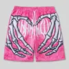 AmericanClassic Skull Beach Short Pants New Fashion Skeleton Hand Print Men Women Gym Shorts Quick Drying Trunks mens Shorts 5