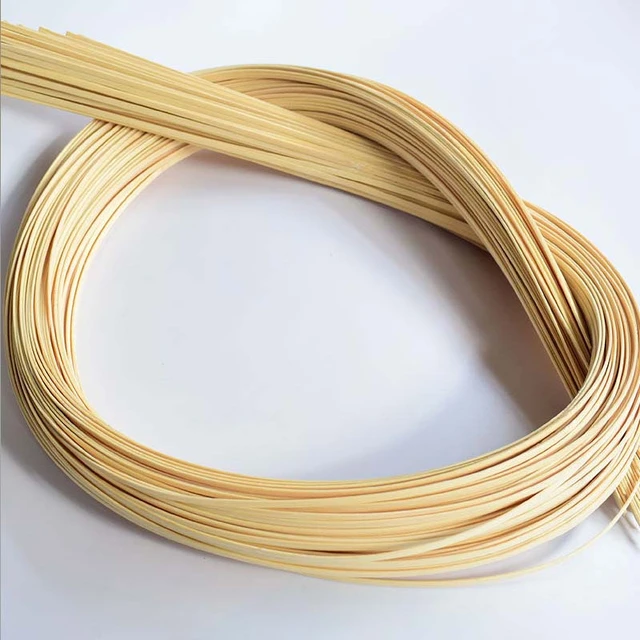 10 Meters 1.5mm Thickness Flat Bamboo Strips Students DIY Fish Light Crafts  Handmade Weaving Repair