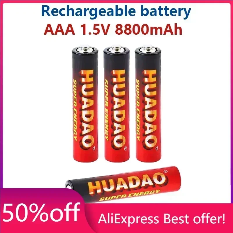 

AAA Battery 1.5V rechargeable AAA battery 8800mAh AAA 1.5V New Alkaline Rechargeable battery for led light toy MP3 long life