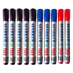 10 - Pack Bold Waterproof Wide Tip Permanent Markers with Adjustable Lines and Non - Toxic Ink for Office and DIY Crafts (Mixed 10pcs)