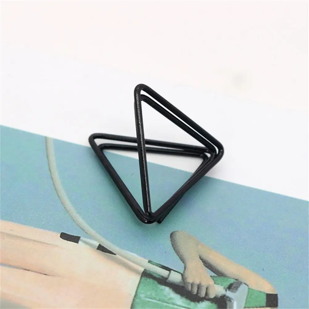 20 Pcs/Set Table Card Holder Standing Double Layer Triangle Shape Smooth  Edge Double-layered Photo Holder for Dining Room
