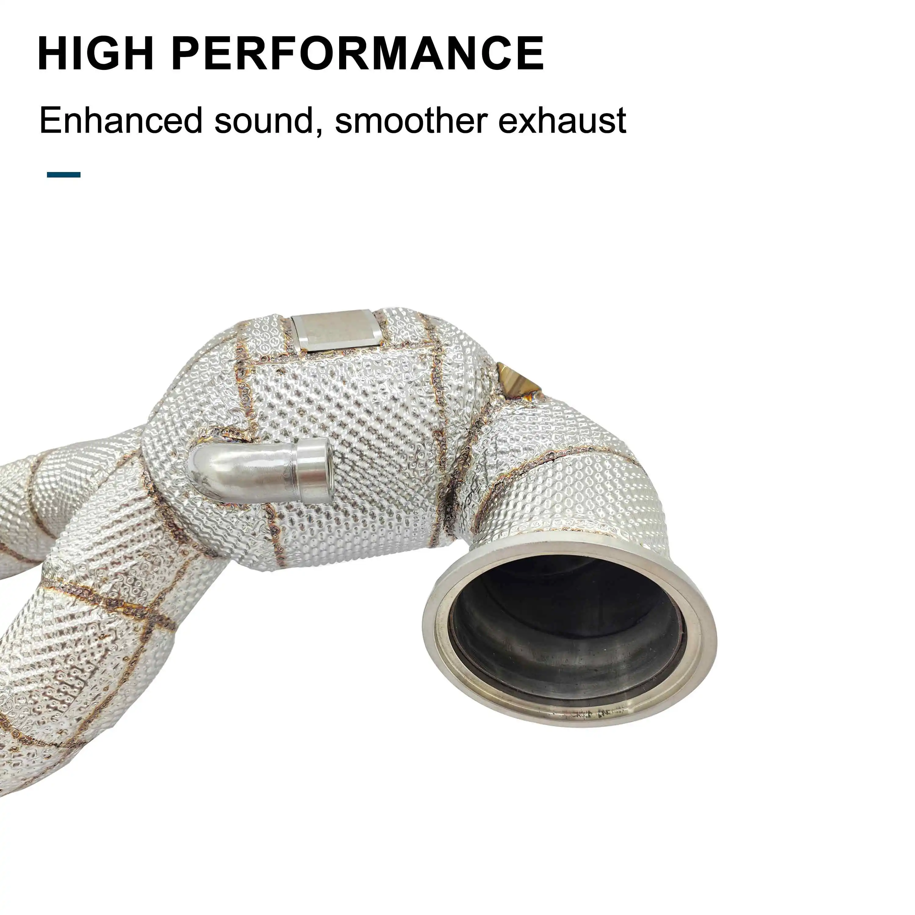 CBNT Catted/Catless Downpipe for Audi RS3 RSQ3 TTRS 2.5T with OPF Exhaust Header with Heat Shield SS304 Exhaust System