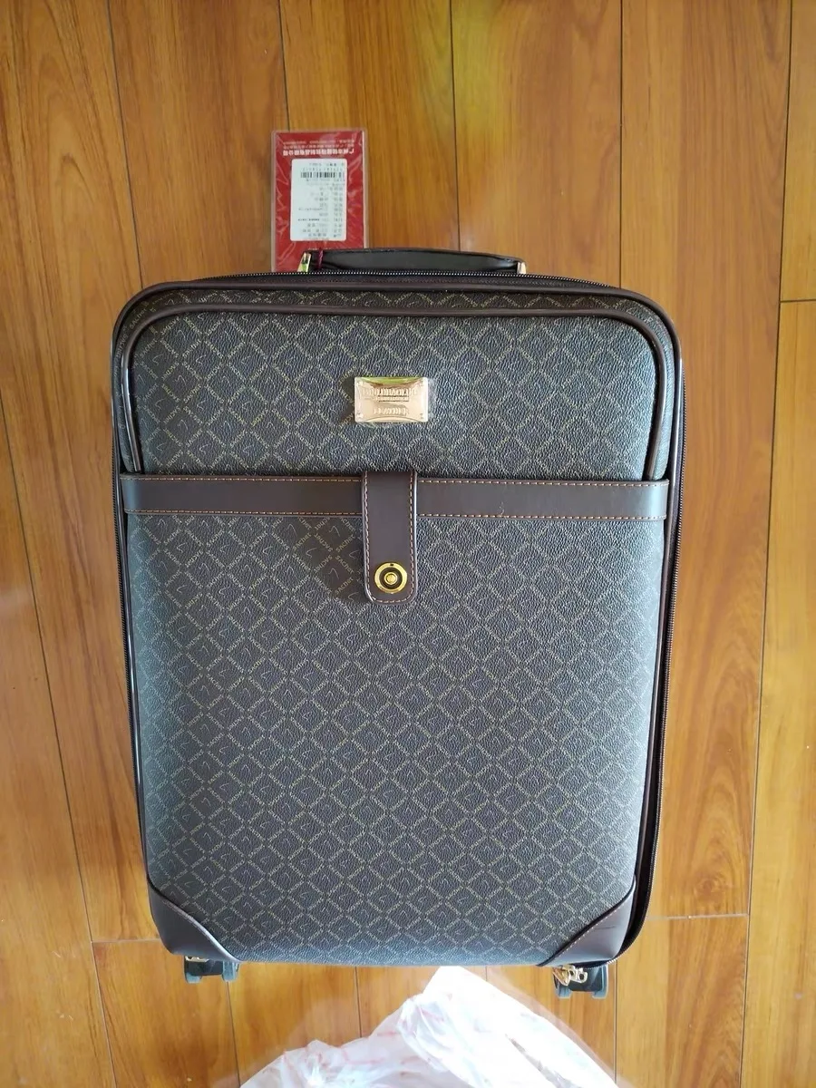 PVC 24/28 inches Zipper Cabin Suitcases Set Travel Aluminum Trolley Password Business Boarding Waterproof Luggage With Wheels