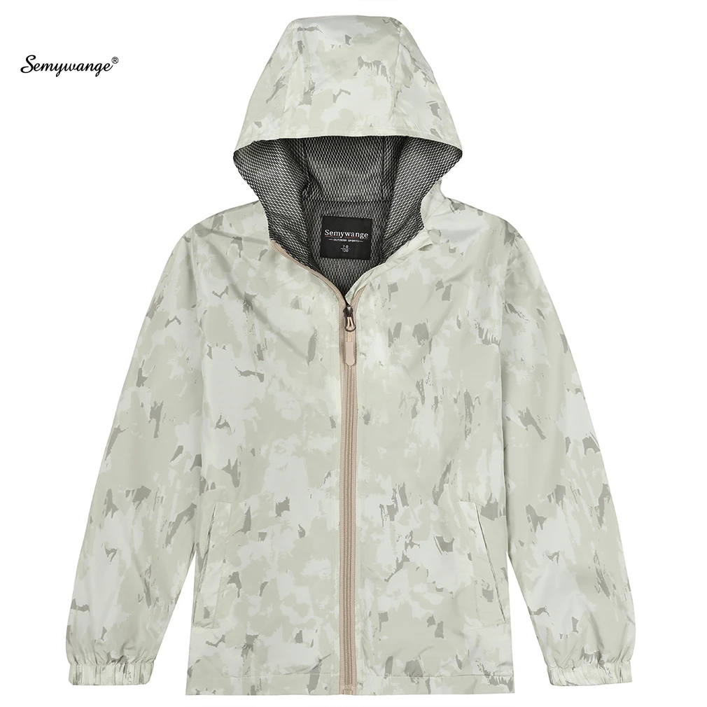 Semywange Girls Boys Waterproof Hooded Fleece Lined Hiking Jackets Kids Track Rain Coat Child Outfit Tops Windbreaker 5-14Y 2