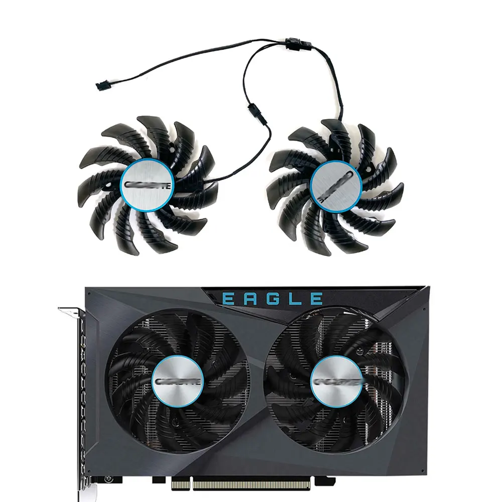 

Video Card Cooler Fan For Gigabyte RX 6400 6500 EAGLE 75MM PLD08010S12HH RX6400 RX6500 Graphics Card Replacement Cooling Fan