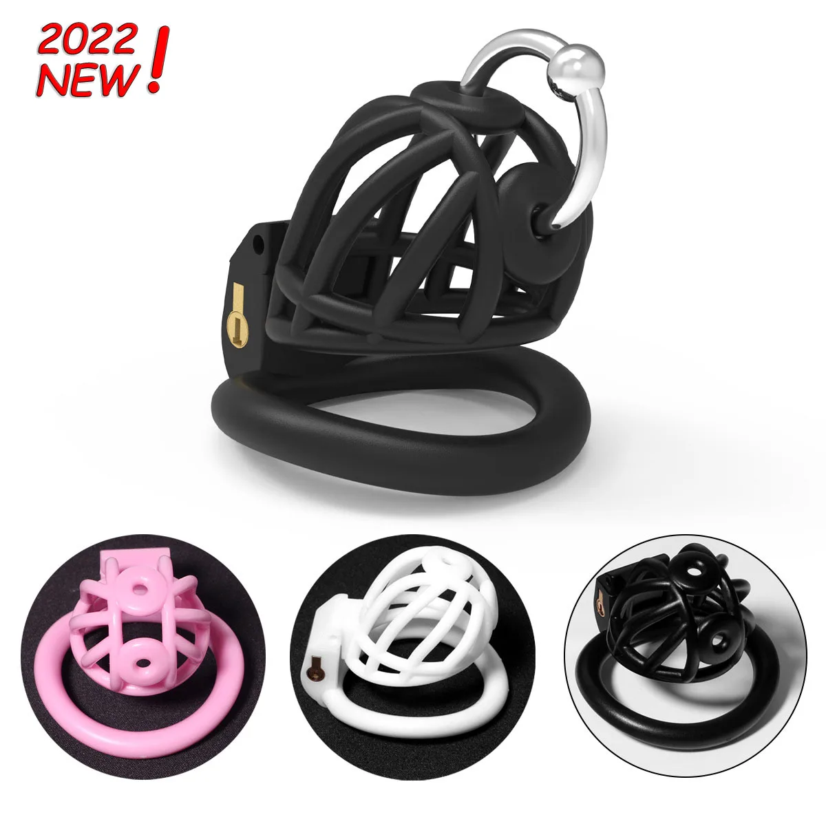 New Free Shipping Cheap Bargain Gift Resin Chastity Lock Male Cock Cage Toys Ring At the price of surprise Sex De Adult PA