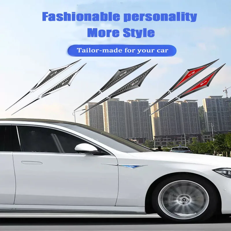 

2pcs/Set Car Fender Stainless Steel Sticker Decals Emblem Exterior Decorate For HYUNDAI N Line Car Accessories Metal Stickers