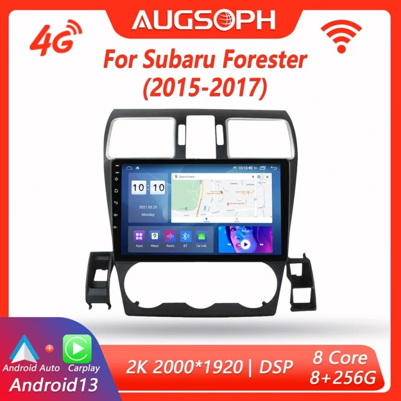 

Android 13 Car Radio for Subaru Forester 2015-2017, 9inch 2K Multimedia Player with 4G Carplay DSP & 2Din GPS Navigation.