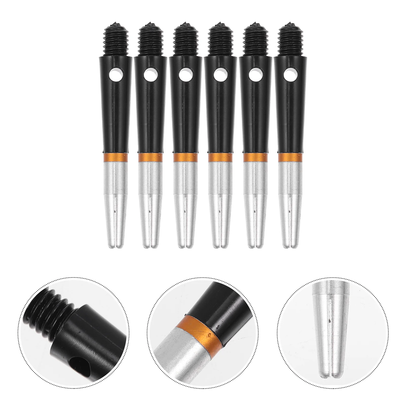 

6 Pcs Dart Shaft Toys Stem Major Rotating Revolving Nylon Aluminum Professional