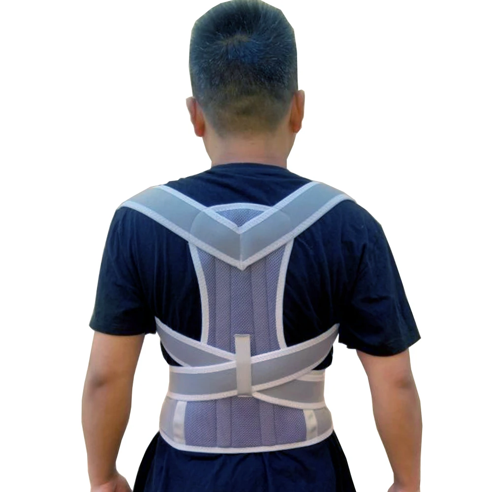 Corrector de postura ortopédico para hombres estudiantes, de aleación ajustable para corregir la postura del hombro, la la parte superior de la espalda| | -