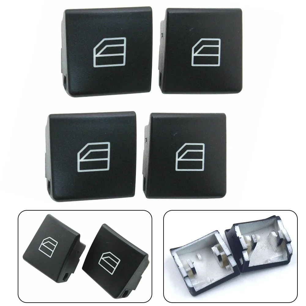 

4 Pcs Car New Driver Glass Switch Button Cap For Mercedes-Benz W204 C-Class W212 Automobiles Interior Accessories