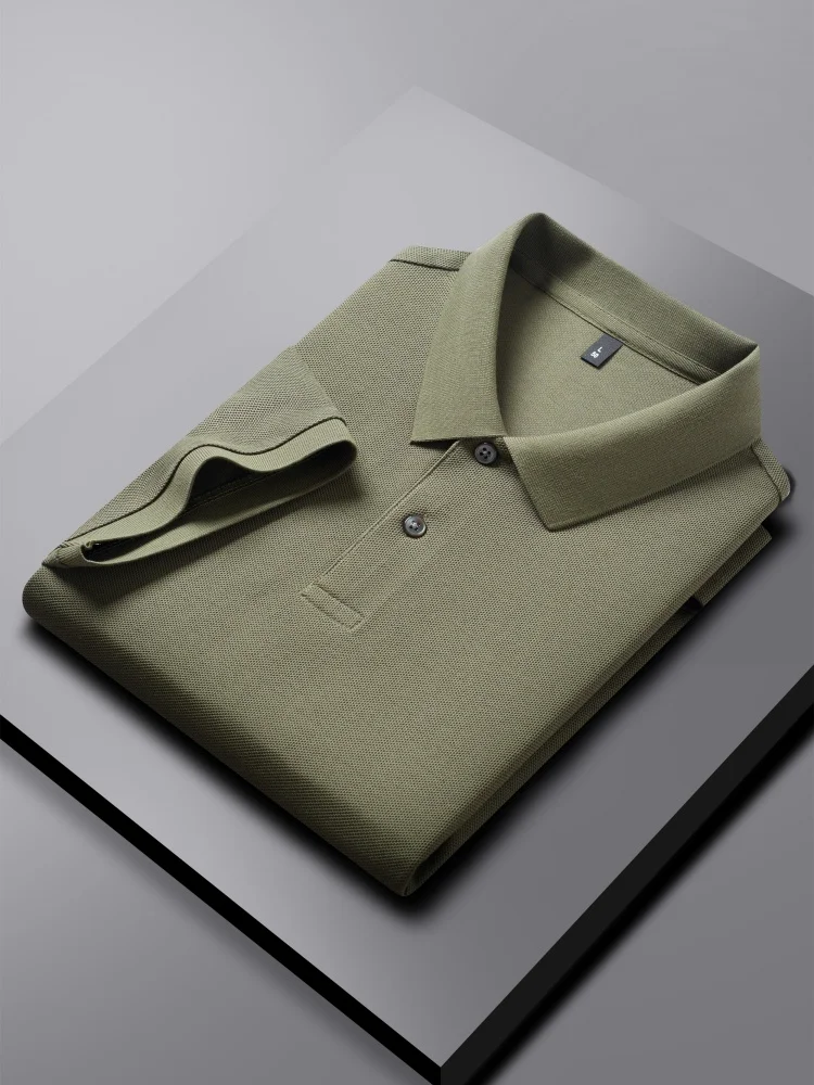 100% pure cotton luxury brand men's short sleeved polo shirt summer fashion stripe classic golf top casual silk business T-shirt 131 Sb50cd60f2b1c4d25872f15dba860e6d4Q