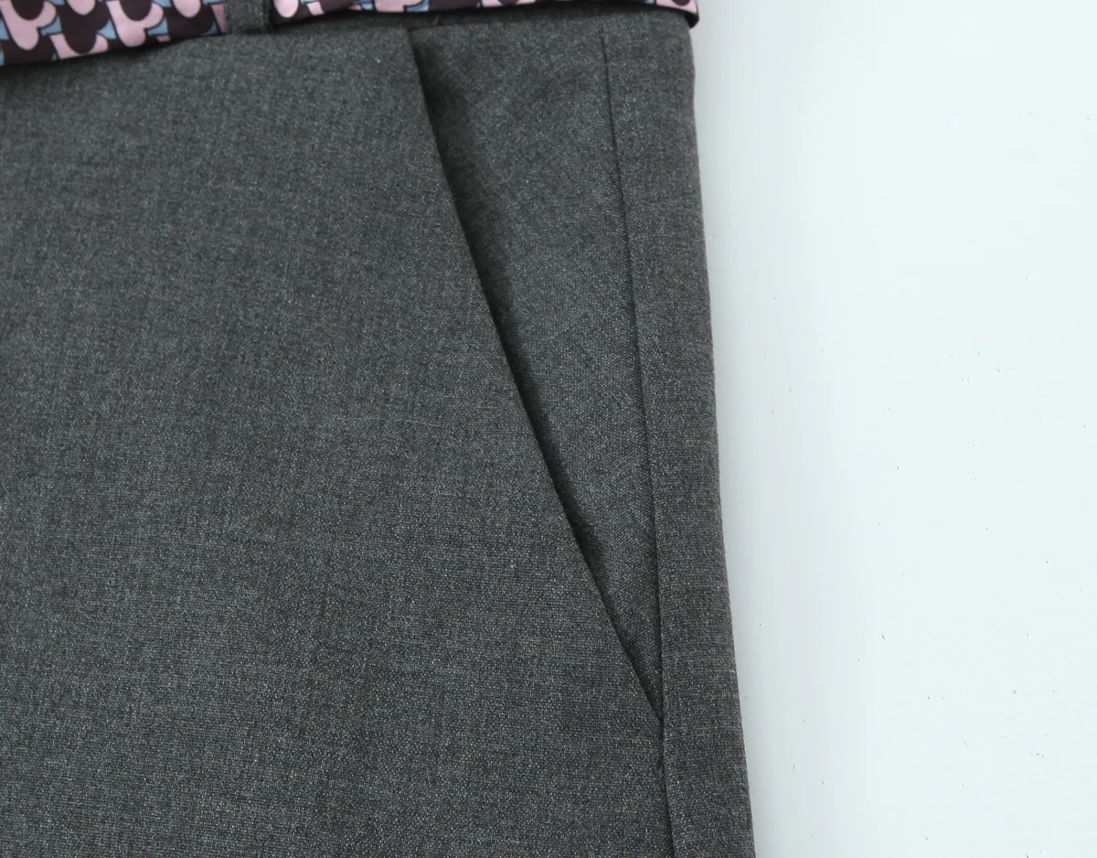 Women's Gray Slim Fit With Belt Dress O-Neck Collar Sleeveless Female Elegant Temperament Daily Commute Mini Skirt Streetwear