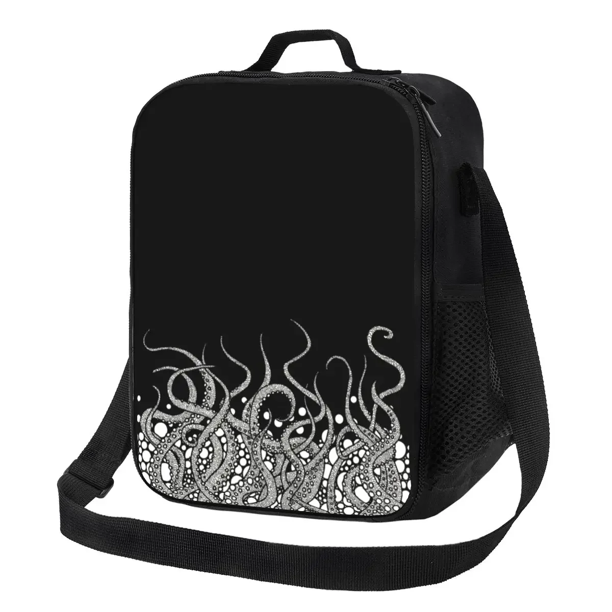 

Horror Monster Tentacles Cthulhu Insulated Lunch Bag for Camping Travel Portable Thermal Cooler Bento Box Women Kids