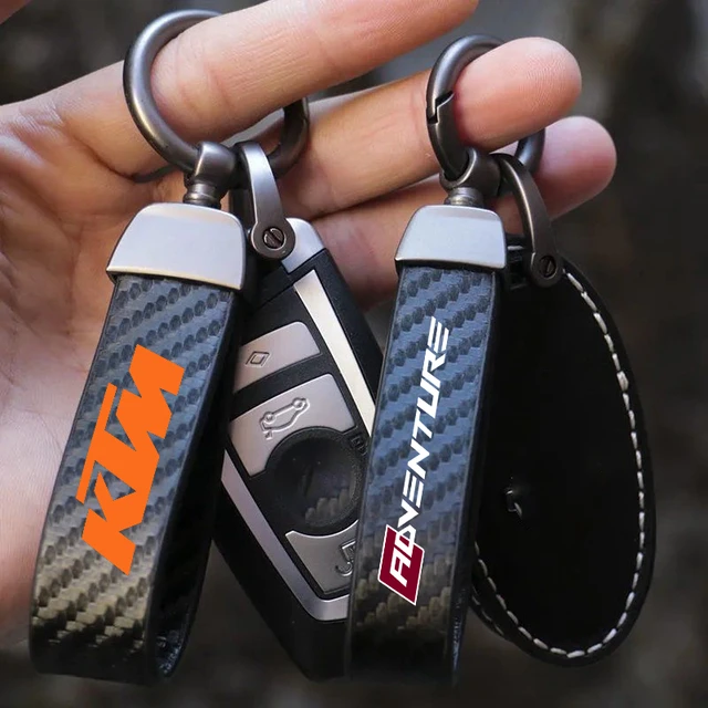 KTM Rubber PVC Keychain Key Ring For Bike and Car - Orange - 334930312