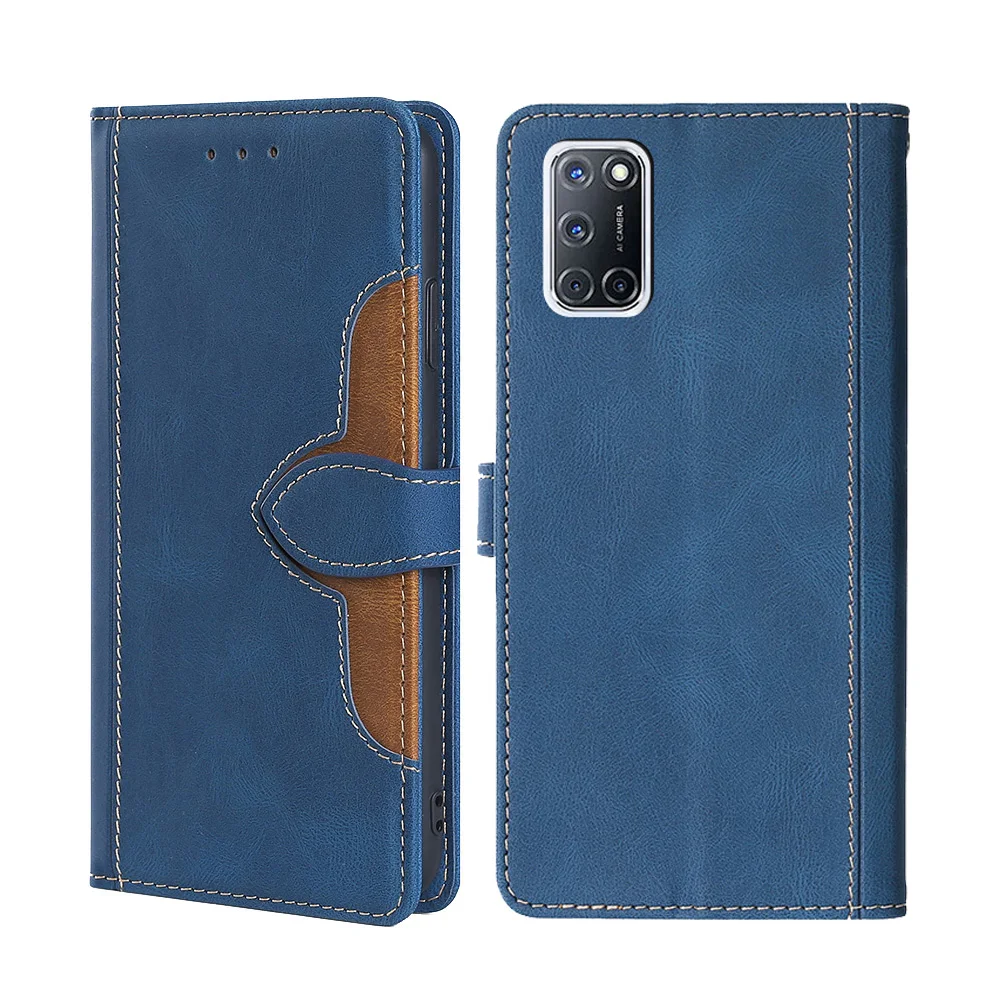 Чехол-книжка для OPPO A52 A72 A92 A32 A33 A53 A73 A35 A55 A93 A15 A54 A94 A5 A8 A9 F19 Pro Plus кожаный магнитный