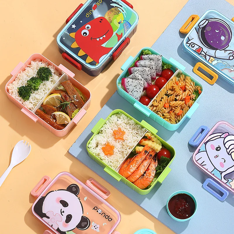 Cute Lunch Box for Kids Girls Boys With Compartments Bento Lunchbox School Child Leakproof Children's Food Snack Boxes New 2025 - 3