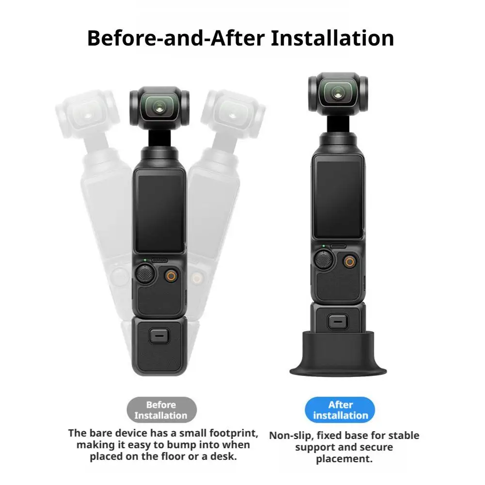 DJI Pocket 4용 미끄럼 방지 베이스 실리콘 미끄럼 방지 데스크탑 지지 브래킷 핸드헬드 짐벌 확장 베이스 홀더 액세서리