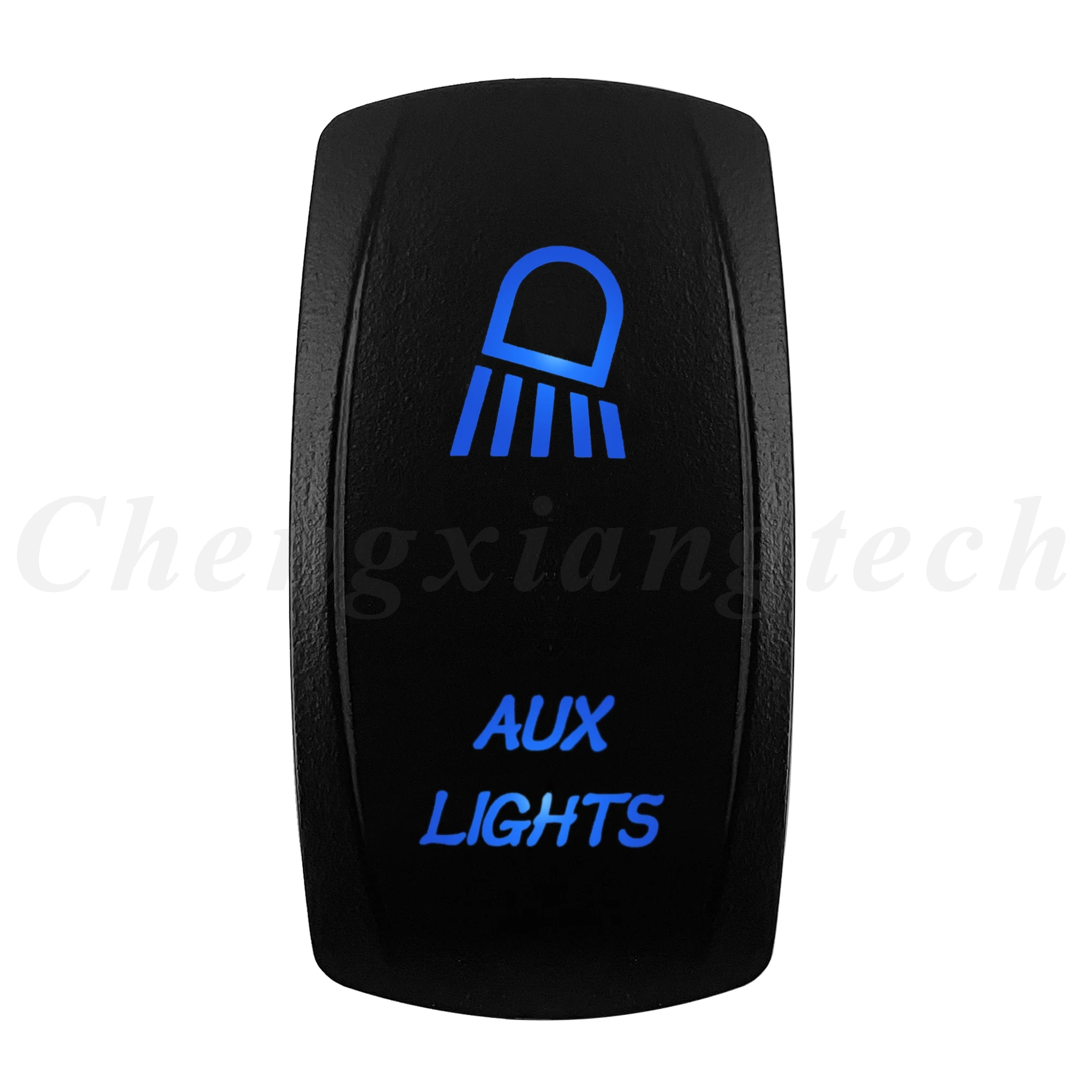 12V 20A Blue LED Waterproof Laser Rocker Switch - IP68 Rated