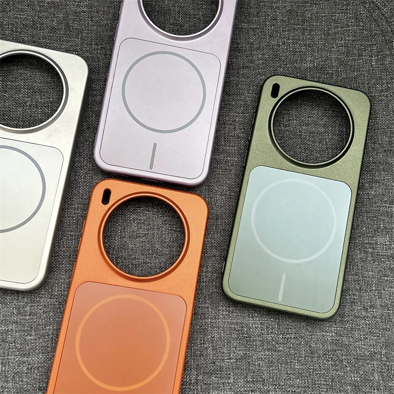 Luxury Matte Wireless Charging Magnetic Case with Camera Lens Protection and Shockproof Hard PC Cover