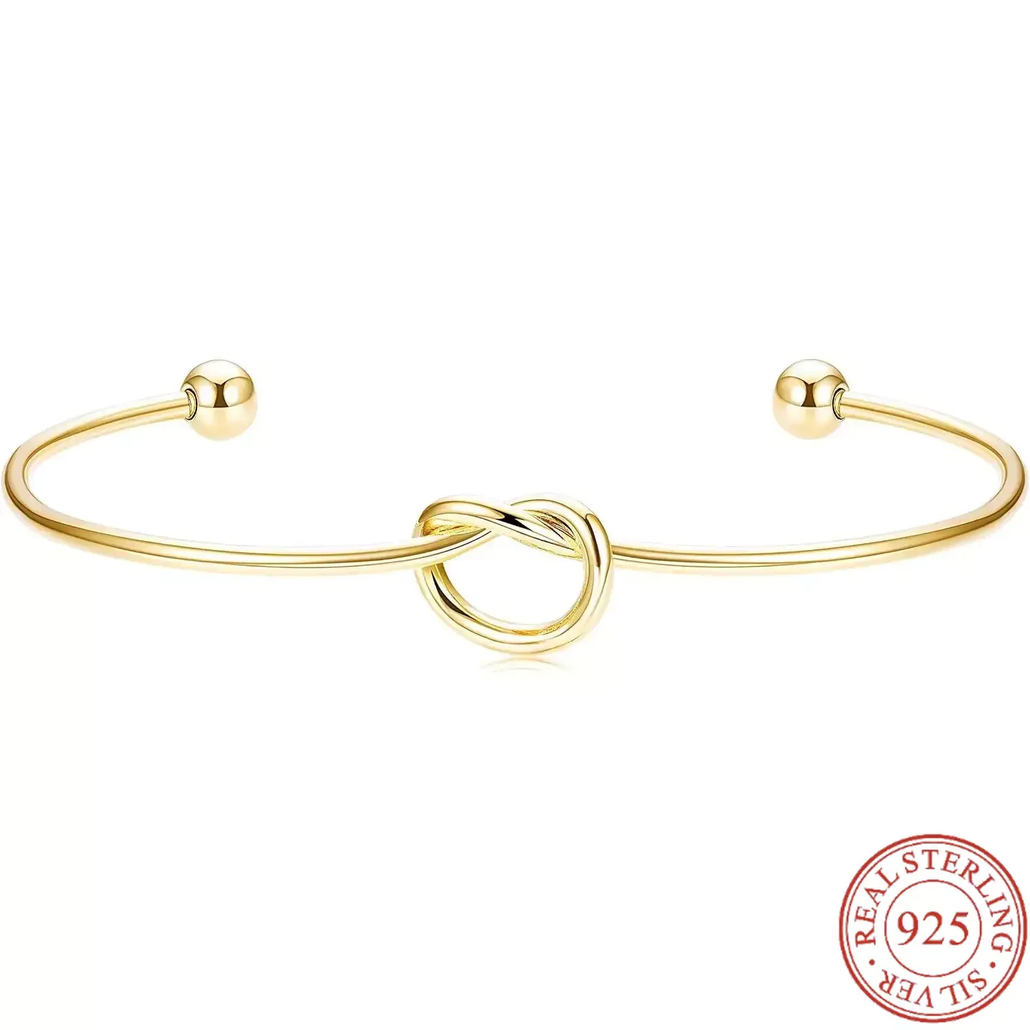 

Женский браслет с золотым покрытием Fansilver 14k, регулируемые браслеты из розового золота