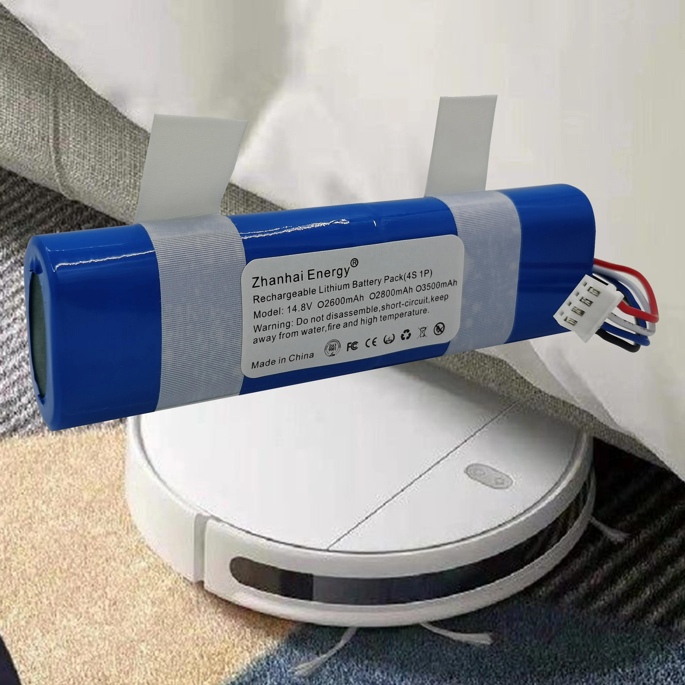 

14.4V 14.8V 3500mAh 2600mAh 18650 Li-Ion Cylindrical Rechargeable Battery Pack 4S 1P For Xiaomi Robot Vacuum Cleaner 2C New