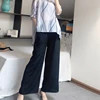 Women's 100% Pure Silk Thin Loose Type Wide Leg Long Pants Trousers beige black navy MM002 3