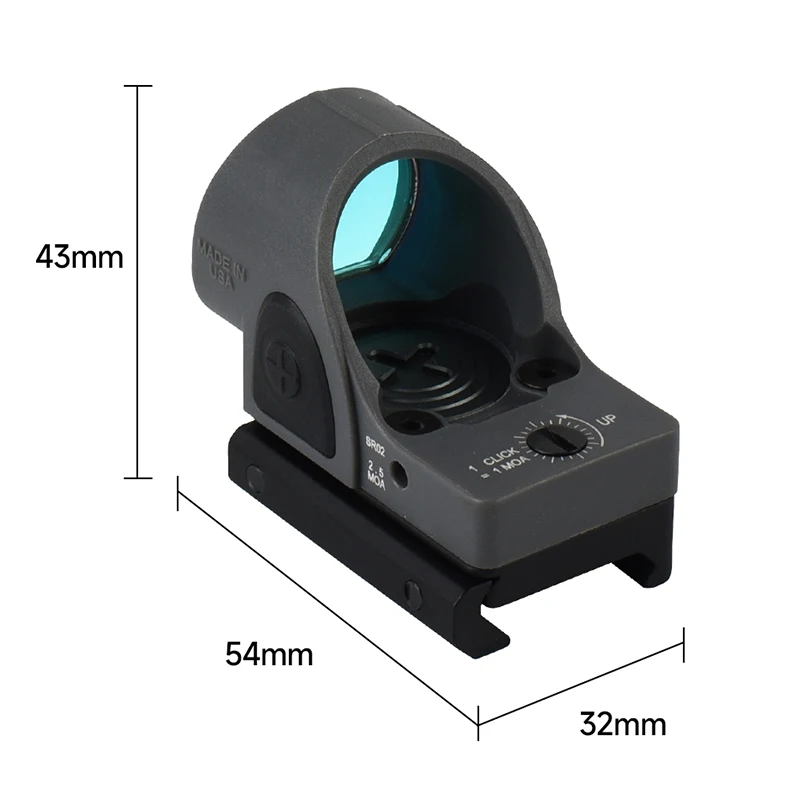 Mini Red Dot Sight Scope RMR SRO Pistol Tactical Reflection Pistol Compound Sight 20mm Rail Mount Airsoft Weapons