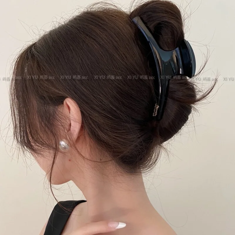 Acrylic clip with high-end hair grabbing and large hanger design, new hair clip for women, shark at the back of the head