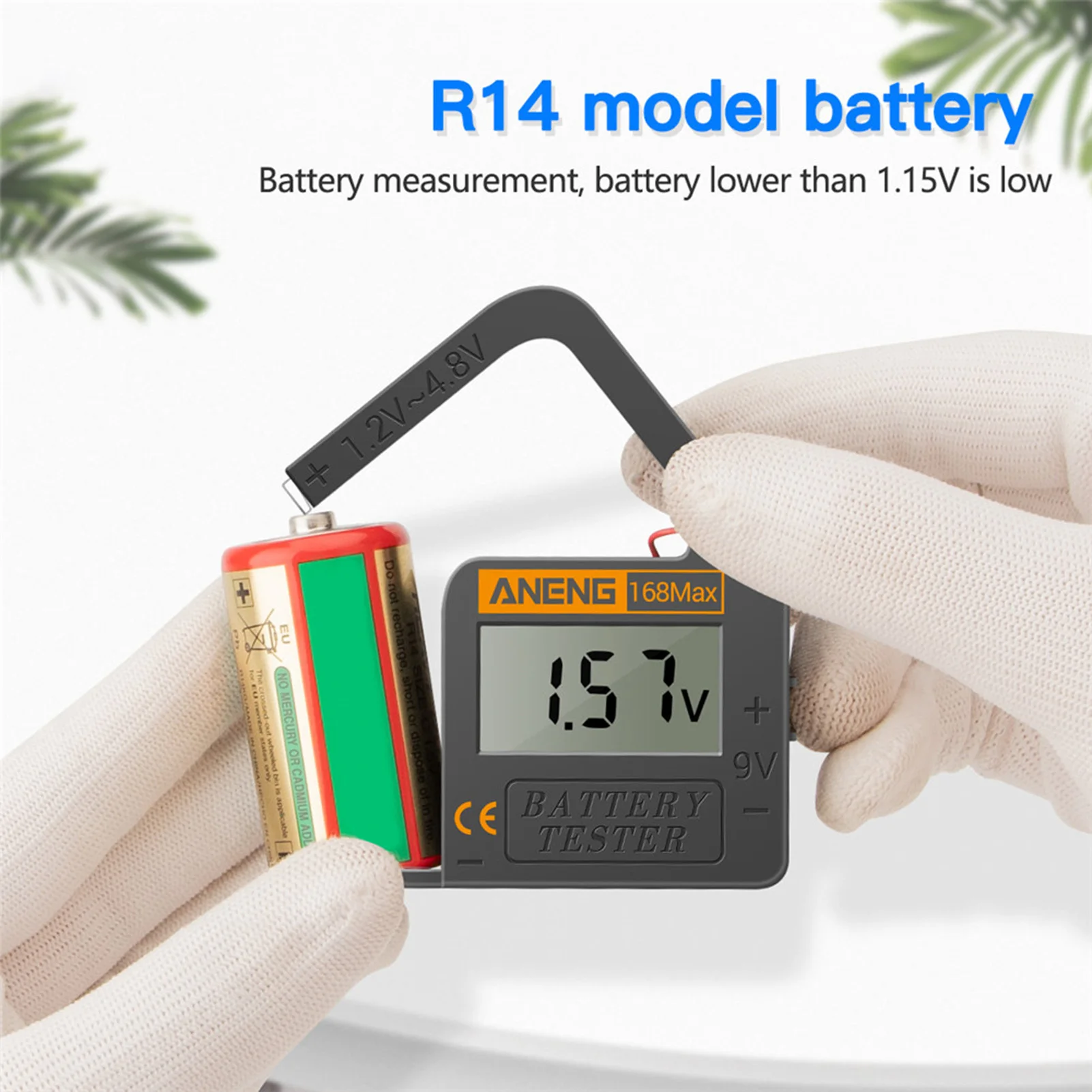 Small Battery Tester Universal Checker Portable Batteries Monitor Baterry Reader For AA AAA C D 1.5V 3.7V 9V Button |